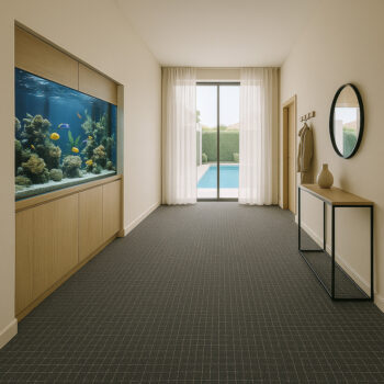 Condor Carpets, AKCIA: 109x220 cm Koberec metráž Udinese antracitový - neúčtujeme odrezky z role - obšitý zo všetkých strán, šíře, čierna, filc, chodba / predsieň