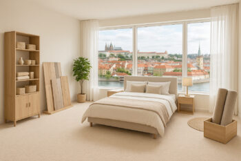 Condor Carpets, Metrážny koberec Serena 6612, na mieru, šíře 4m,5m, béžová, filc, obývacia izba