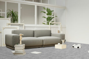 Condor Carpets, Metrážny koberec Serena 6692, na mieru, šíře 4m,5m, šedá, filc, obývacia izba