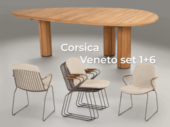 Corsica Veneto stolová súprava (1+6)