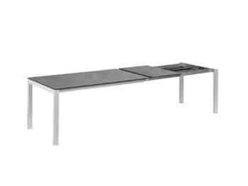 Cubic HPL rozťahovací stôl strieborný/antracit 160-220-280 cm