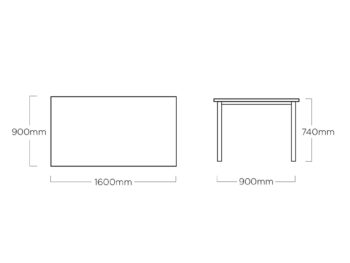 Cubic záhradný jedálenský stôl 160x90 antracitový