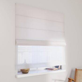 DUO Rímska roleta, biela, Linen, 392-04