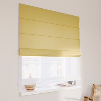 DUO Rímska roleta, matná žltá, Cotton Panama, 702-41
