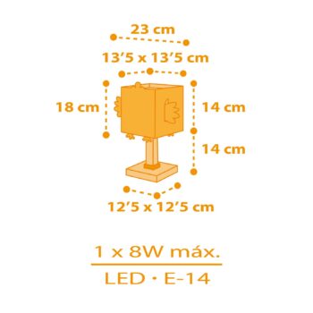 Dalber Little Chicken stolová lampa pre deti