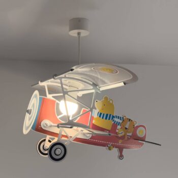 Dalber závesné svietidlo Teddy Plane, farebné, drevo/plast