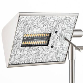 Danuta nastaviteľná stojaca LED lampa, matný nikel