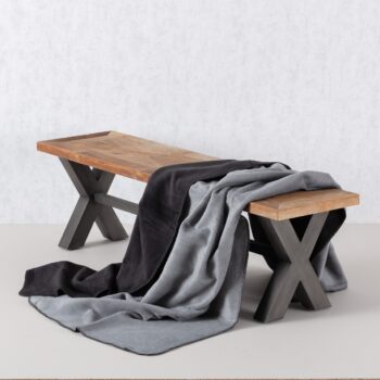 Deka Cotton Cloud 150x200 cm Black&Zinc, 150 x 200 cm