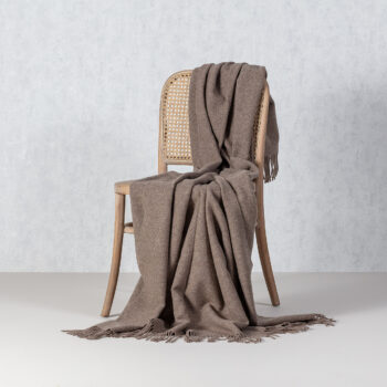 Deka Merinos 140x200cm melange brown, 140 x 200 cm