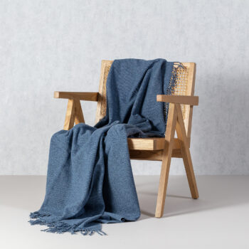 Deka Merinos 140x200cm melange denim, 140 x 200 cm