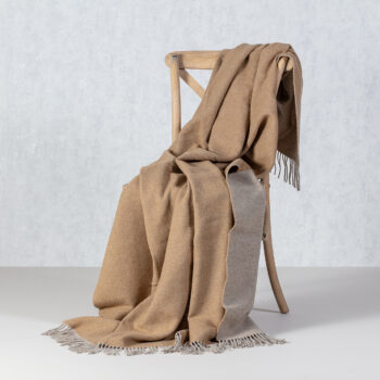 Deka Merinos 140x200cm melange toffee, 140 x 200 cm