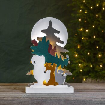Deko LED lampa Forest Friends ľad. medveď umývacia