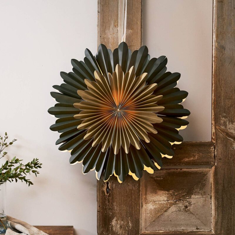 Deko hviezda Crystal papier bez objímky zelená Deko hviezda Crystal papier bez objímky zelená