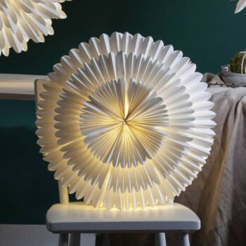 Deko hviezda Frost papier bez objímky Ø 50cm biela