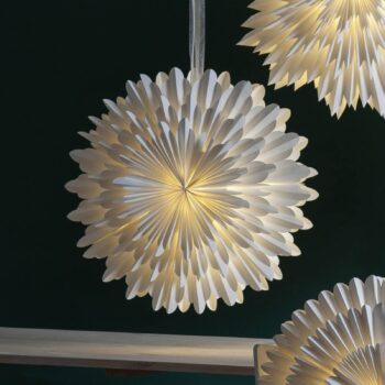 Deko hviezda Snow papier bez objímky Ø 50 cm biela