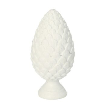 Dekorácia White Cone 13cm, 7 x 13 cm