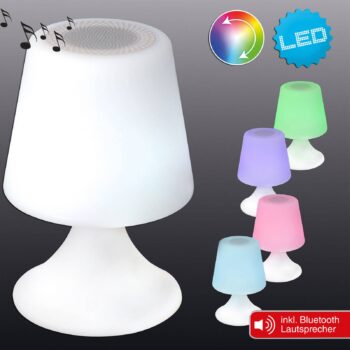 Dekoračná LED lampa Curbi, Bluetooth reproduktor