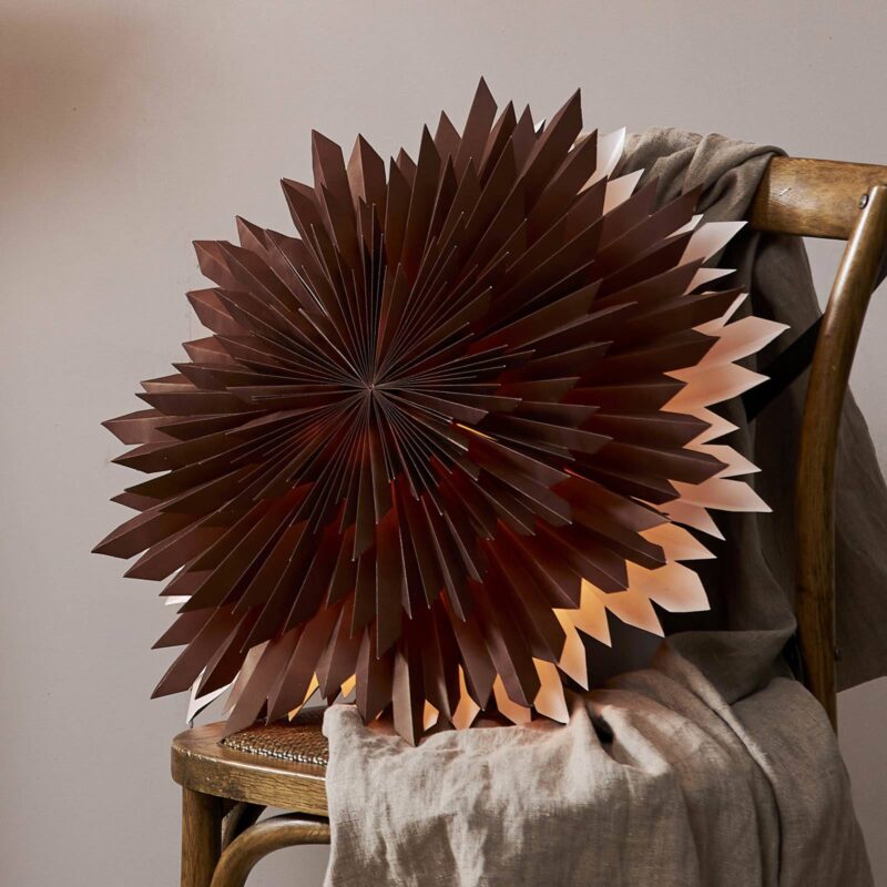 Dekoračná hviezda Ice, papier, bez objímky hnedá Dekoračná hviezda Ice, papier, bez objímky hnedá