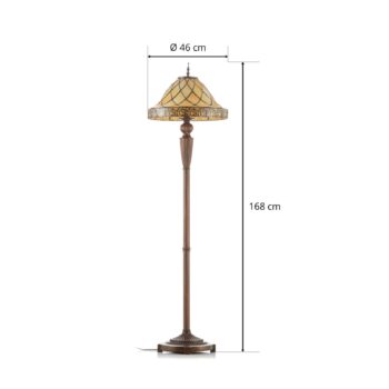 Dekoratívna stojaca lampa Diamond tienidlo Tiffany