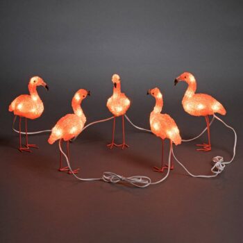 Dekoratívne svetlo Flamingo LED v sade 5 kusov
