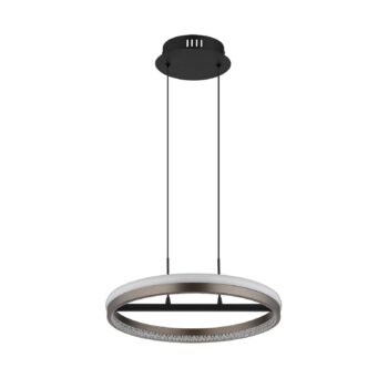Della LED závesné svietidlo, Ø 40 cm, tmavosivá, kov