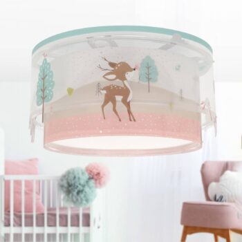 Detské stropné svietidlo Dalber Loving Deer, motív jeleňa