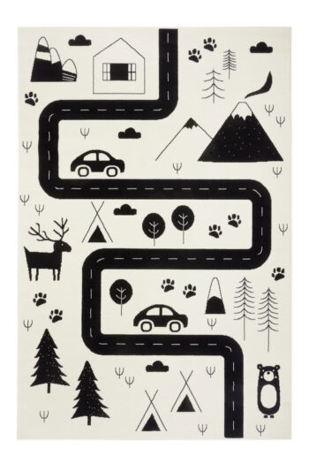 Detský kusový koberec Hanse Home Adventures 104564 Cream Black 160x220 cm