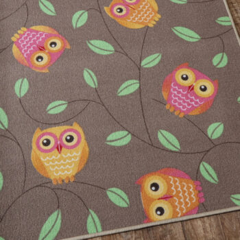 Detský kusový koberec Little Owls, 140x200, hnedá, detská izba