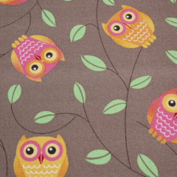 Detský kusový koberec Little Owls štvorec, 160x160, hnedá, detská izba