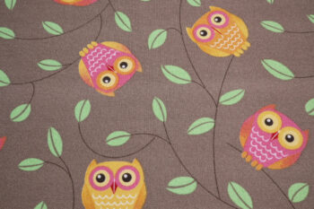 Detský metrážny koberec Little Owls, na mieru, šíře 4m, hnedá, filc, detská izba