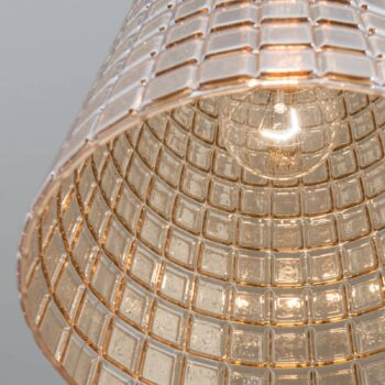 Diamantový výbrus – sklenená lampa Sarala jantár