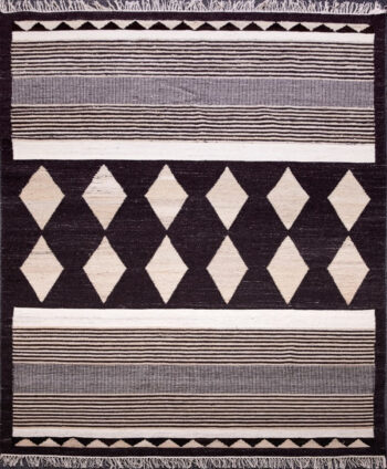 Diamond Carpets India, Ručne viazaný kusový koberec Alberta DESP P114 Dark Coffee Mix, 120x170, hnedá, chodba / predsieň