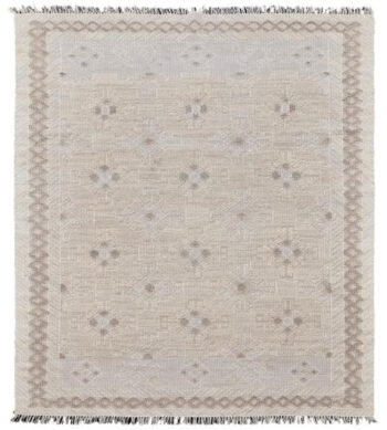 Diamond Carpets India, Ručne viazaný kusový koberec Anantara DESP P71 White Mix, 80x150, béžová, obývacia izba