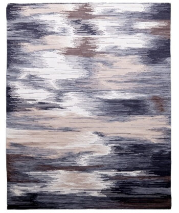 Diamond Carpets India, Ručne viazaný kusový koberec Apollo DESP P92 Charcoal, 80x150, šedá, viacfarebná, chodba / predsieň