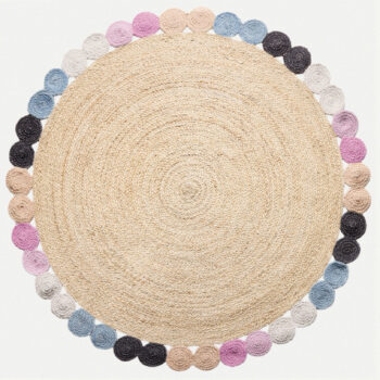Diamond Carpets India, Ručne viazaný kusový koberec Arcadia SM-01 Natural Multi kruh, 120x120, viacfarebná, chodba / predsieň