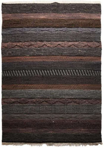 Diamond Carpets India, Ručne viazaný kusový koberec Black Melange DE 2006 Multi Colour, 80x150, hnedá, obývacia izba