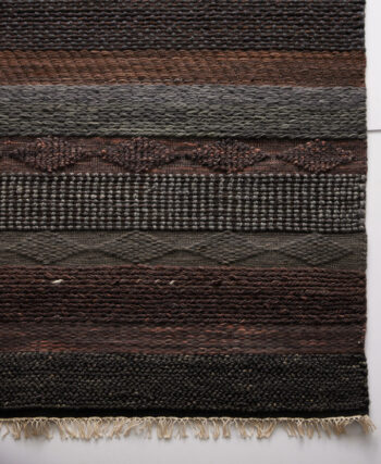Diamond Carpets India, Ručne viazaný kusový koberec Black Melange DE 2006 Multi Colour, 80x150, hnedá, obývacia izba