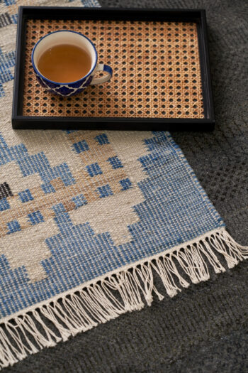 Diamond Carpets India, Ručne viazaný kusový koberec Casablanca DE 2255 Multi Colour, 80x150, modrá, chodba / predsieň