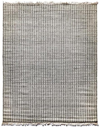 Diamond Carpets India, Ručne viazaný kusový koberec Check DESP HL49, 120x170, šedá, obývacia izba