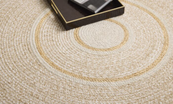 Diamond Carpets India, Ručne viazaný kusový koberec Cirra J-50 Natural kruh, 180x180, béžová, chodba / predsieň
