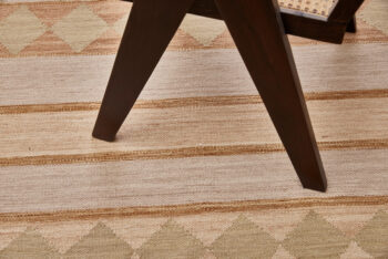 Diamond Carpets India, Ručne viazaný kusový koberec Cosmati DESP P121 Beige Mix, 80x150, béžová, chodba / predsieň