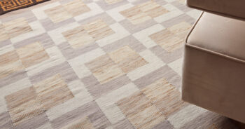 Diamond Carpets India, Ručne viazaný kusový koberec Dante DESP P90 Marble Gold, 200x290, béžová, obývacia izba