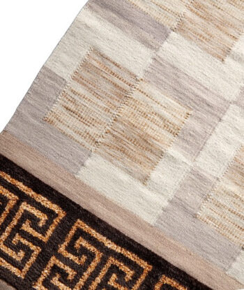 Diamond Carpets India, Ručne viazaný kusový koberec Dante DESP P90 Marble Gold, 80x150, béžová, obývacia izba