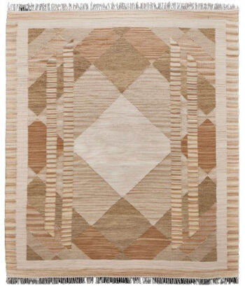 Diamond Carpets India, Ručne viazaný kusový koberec Fibonacci I DESP HL88 Beige Mix, 80x150, béžová, obývacia izba