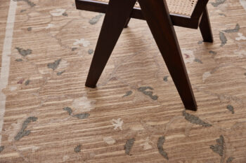 Diamond Carpets India, Ručne viazaný kusový koberec Flora DESP P48 Brown Mix, 80x150, hnedá, chodba / predsieň