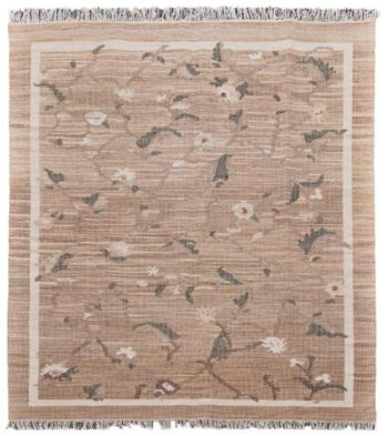 Diamond Carpets India, Ručne viazaný kusový koberec Flora DESP P48 Brown Mix, 80x150, hnedá, chodba / predsieň