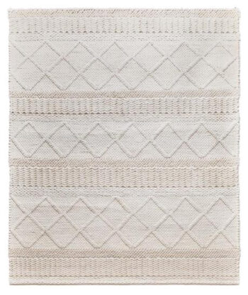 Diamond Carpets India, Ručne viazaný kusový koberec Geneva DE 7951 White Mix, 80x150, biela, obývacia izba