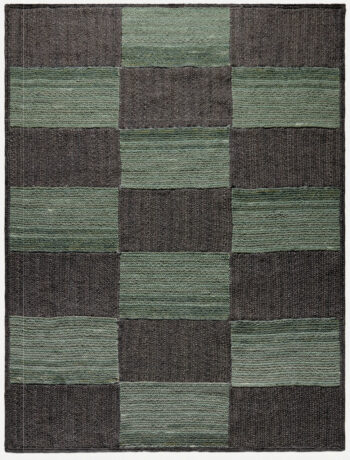 Diamond Carpets India, Ručne viazaný kusový koberec Geomoss SM 18 Green Black, 80x150, viacfarebná, chodba / predsieň