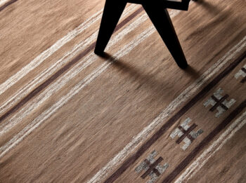 Diamond Carpets India, Ručne viazaný kusový koberec Ginger DESP P83 Brown Cream, 80x150, hnedá, chodba / predsieň