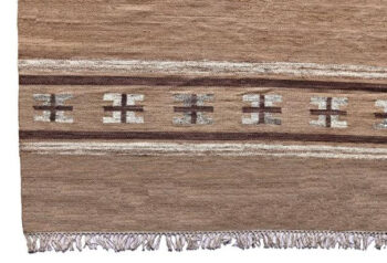 Diamond Carpets India, Ručne viazaný kusový koberec Ginger DESP P83 Brown Cream, 80x150, hnedá, chodba / predsieň
